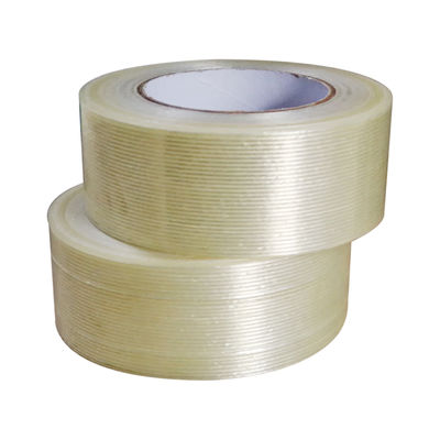 Αδιάβροχη ταινία από μονό κατευθυντικό ινώδες γυαλιού με πάχος 150mic και μέγεθος 48mm*40m για δεματοποίηση