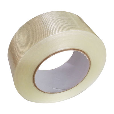 Αδιάβροχη ταινία από μονό κατευθυντικό ινώδες γυαλιού με πάχος 150mic και μέγεθος 48mm*40m για δεματοποίηση
