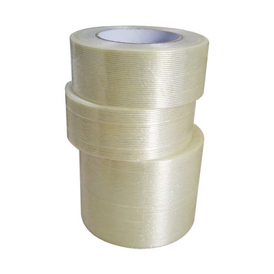 Αδιάβροχη ταινία από μονό κατευθυντικό ινώδες γυαλιού με πάχος 150mic και μέγεθος 48mm*40m για δεματοποίηση