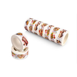 Χρωματισμένη Floral ταινία εγγράφου Washi, λεπτά διαμορφωμένη λαστιχένια κόλλα ταινιών τεχνών